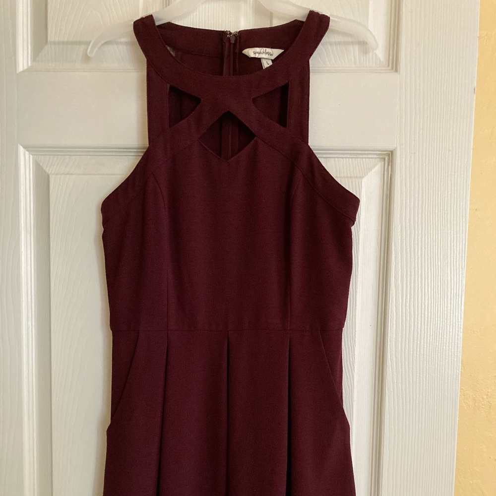 NWOT BURGUNDY MIDI SLEEVELESS DRESS